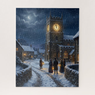 Puzzle Église du village victorien à minuit la veille de