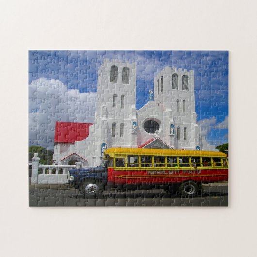 Puzzle Eglise religieuse Samoa. (Horizontal)
