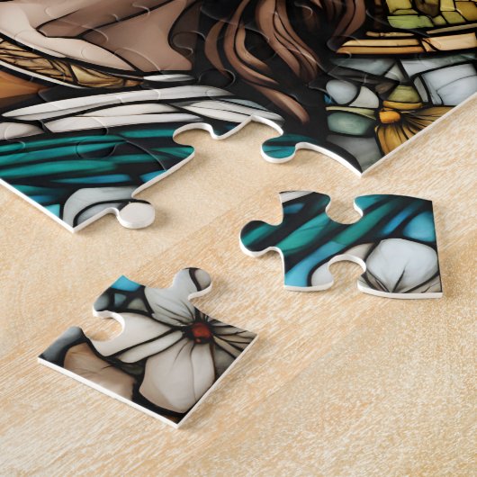 Puzzle Eglise Vitrail Jésus (Côté)