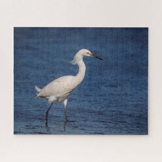 Puzzle Egret neigeux sur North Beach (Horizontal)