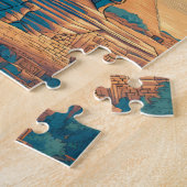 Puzzle Egypt Illustration Travel Art Vintage (Côté)