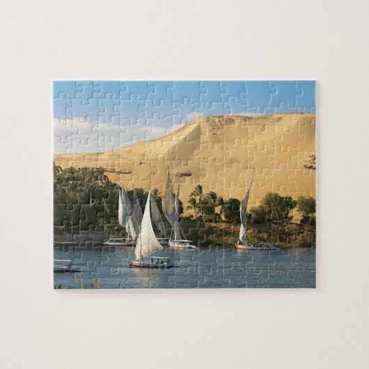 Puzzle Égypte, Assouan, Nil, voiliers felouques, 2 (Horizontal)