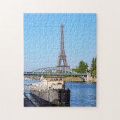 Puzzle Eiffel tower and Pont Rouelle on Seine river (Vertical)