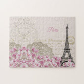 Puzzle Eiffel Tower, Paris Pink Magnolia (Horizontal)