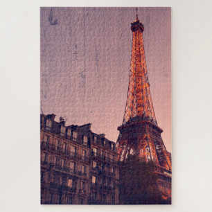 Puzzle Eiffel Tower -Paris Retro Style - 20x30 - 1014 pcs