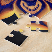 Puzzle Elaborer Turquoise bleu or floral peint Mandala (Côté)