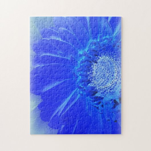 Puzzle electric blue gerbera (Vertical)