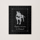 Puzzle Elegance English Bull Terrier cravate noire art an (Vertical)