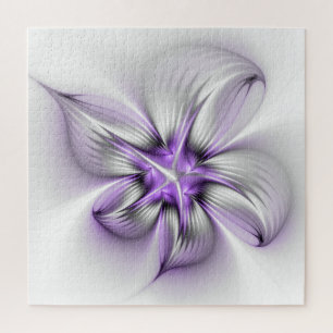 Puzzle Élégance florale Art Abstrait Violet Fractal moder