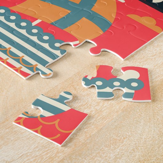 Puzzle Élégance médiévale : Conception Motif transparente (Côté)