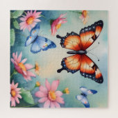 Puzzle Elégant Aquarelle Papillons Art Imprimer (Horizontal)