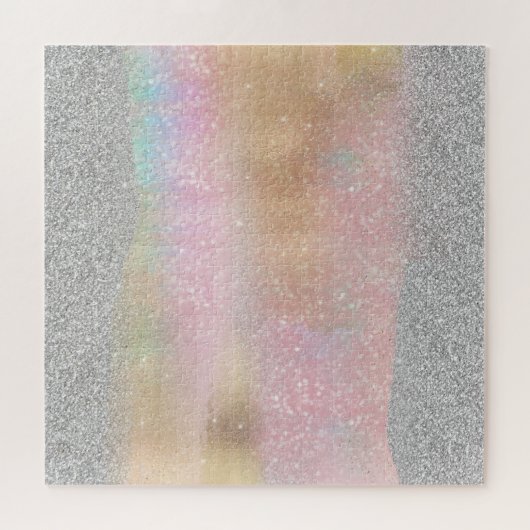 Puzzle Elégant Argent Parties scintillant Or Arc-en-ciel  (Horizontal)