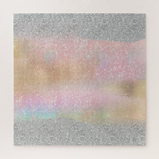 Puzzle Elégant Argent Parties scintillant Or Arc-en-ciel  (Vertical)