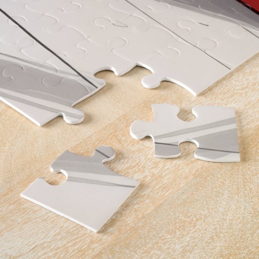 Puzzle Elegant Basenji Dog Nutcracker Modern Christmas (Côté)