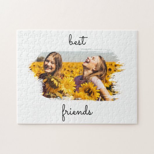 Puzzle Elégant BFF Meilleur Amis Pour Anniversaire Carte (Horizontal)
