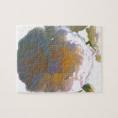 Puzzle Elégant blanc pêche orange roses (Horizontal)