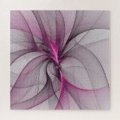 Puzzle Elégant Chaos Moderne Abstrait rose Fractal Art (Horizontal)