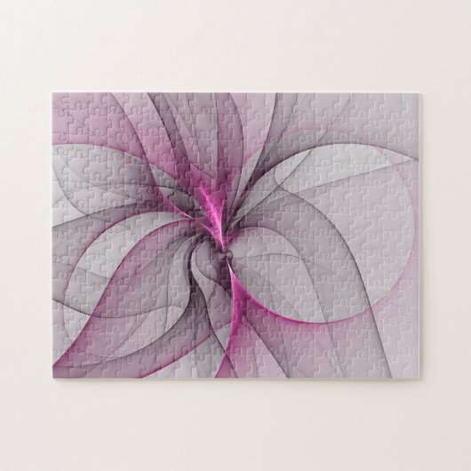 Puzzle Elégant Chaos Moderne Abstrait rose Fractal Art (Horizontal)