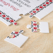 Puzzle Élégant Chic Botanical Thanksgiving Poem (Côté)