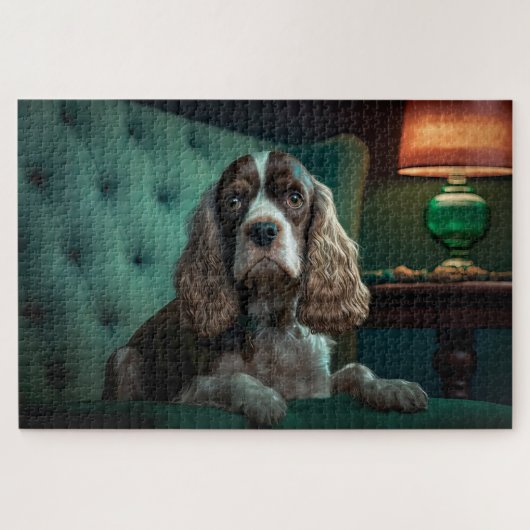 Puzzle Elégant Cocker Spaniel Classic Portrait Design (Horizontal)