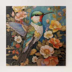 Puzzle Élégant Colibri floral