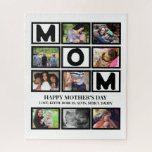 Elégant Custom Happy Mothers Day 9 Photo Collage
