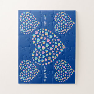 Puzzle Elégant Cute Colorful Heart Motif Design