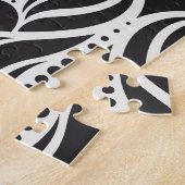 Puzzle Élégant damas floral, patte art nouveau sans soudu (Côté)