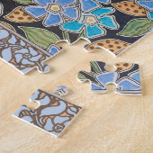 Puzzle Élégant Fleur Bleu Périwinkle Floral Classic (Côté)