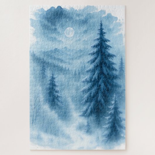 Puzzle Elégant Forêt d'hiver Cadeaux de vacances d'entrep (Vertical)