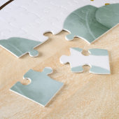 Puzzle Elegant Greenery Wedding Photo and Text (Côté)