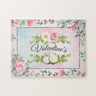Puzzle Élégant Heureuse Sainte-Valentin