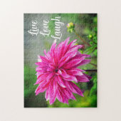 Puzzle Elégant Jardin Rose Dahlia Motivation (Vertical)