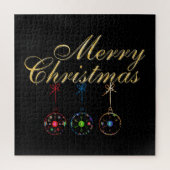 Puzzle Élégant Joyeux Noël Snowflake Art (Vertical)