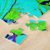 Puzzle Élégant Limelight rose et bleu Hydrangea (Côté)