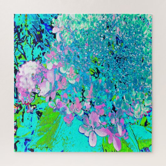 Puzzle Élégant Limelight rose et bleu Hydrangea (Vertical)