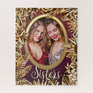 Puzzle Elégant Luxury Gold Flowers Ajouter Vos Soeurs Pho
