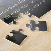 Puzzle Élégant Mariage Photo Simple Enregistrer La Date (Côté)