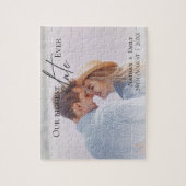 Puzzle Élégant Mariage Photo Simple Notre Plus Grand Jour (Vertical)