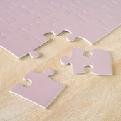 Puzzle Elégant moderne Blush Pink Ombre Nom et monogramme (Côté)