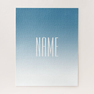 Puzzle Élégant Moderne Texte Éditable & Couleur Ombre