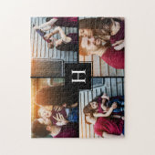 Puzzle Élégant Monogramme Photo Collage (Vertical)