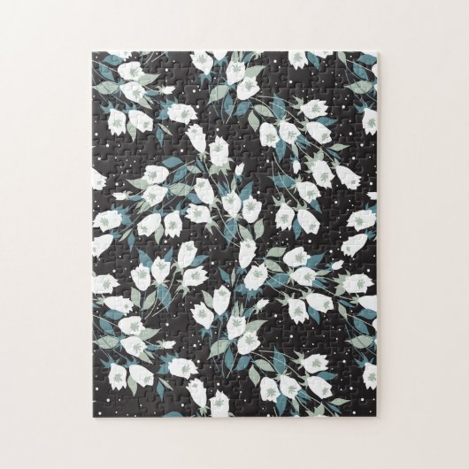 Puzzle Élégant Motif de fleur de tulipe Arrière - plan no (Vertical)