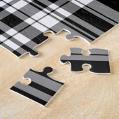 Puzzle élégant motif en plaid blanc noir (Côté)