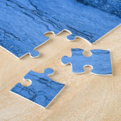 Puzzle Elégant motif marbre bleu granit (Côté)