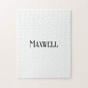 Puzzle Élégant Nom de famille moderne Noir