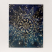 Puzzle Elégant or Mandala Blue Galaxy Design (Vertical)