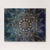 Puzzle Elégant or Mandala Blue Galaxy Design (Horizontal)