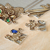 Puzzle élégant orné d'or (Côté)