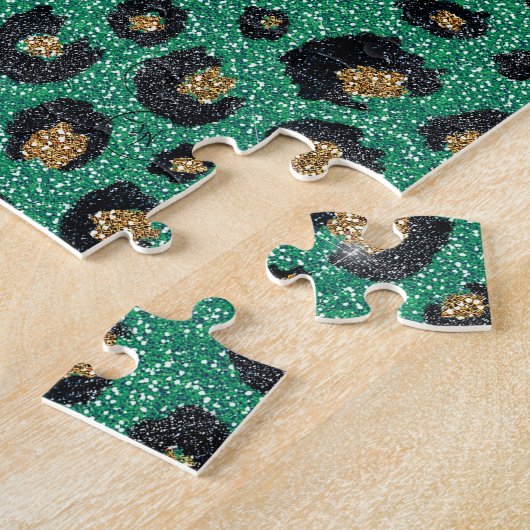 Puzzle Élégant Parties scintillant verte Black Gold Empre (Côté)
